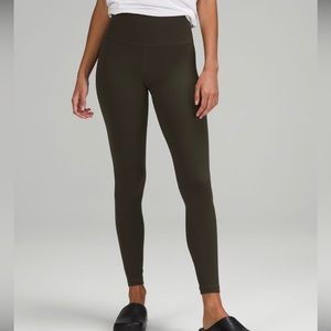Lululemon Align High-Rise Pant 28” Dark Olive. Perfect condition. Authentic.